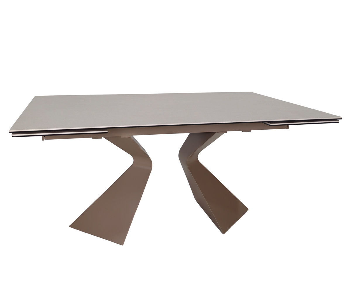 Стіл LAURA CERAMIC 160(240)*90 бежевий мат/бежевий